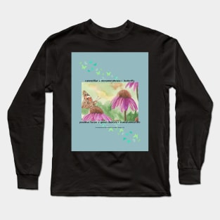 Painted Lady on Echinacea Long Sleeve T-Shirt